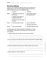 This page contains our collection of 5th grade articles, poems, and stories. Comparing And Contrasting Decision Making Printable 4th Grade Teachervision