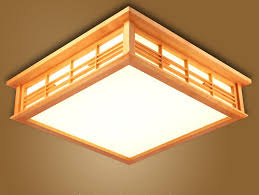 Aliexpress Com Buy Japanese Ceiling Lights Led Square 45 55cm Washitsu Decor Shoji Lamp Wood And Paper Living Room Ind Lustres Luzinhas Decorativas Luminaria