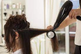 Woman In A Hair Salon Young Woman In A Hair Salon And Hairdresser Blow Drying H Sponsored Salon Young Woman Hair Hair Salon Womens Hairstyles Hair