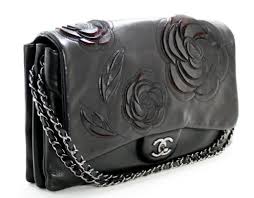 Chanel Black Lambskin Camellia Runway Flap Bag Image 2 Flap Bag Chanel Black Bags Designer