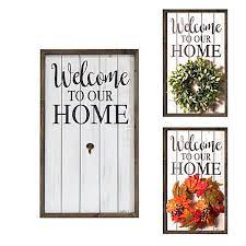Plastic grocery bag holders handmade butterflies dogs cat tractors flowers stars. Slice Of Akron Interchangeable Welcome To Our Home Sign With Wreaths M23586 At Tractor Supply Co