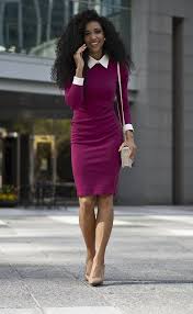Look Of The Week Fuchsia Dress Professional Dresses Work Dresses Professional Lawyer Fashion Women
