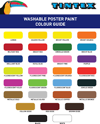 Colour Chart For Tintex Washable Poster Paint