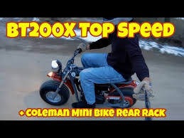Only had 2 issues the box was damaged. Coleman Bt200x Mini Bike Top Speed Is 18 To 26 Mph Youtube