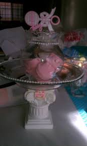 Baby Shower Centerpiece Glass Plate N Fish Bowl N Baby Socks Baby Shower Centerpieces Shower Centerpieces Baby Shower