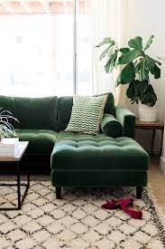 Velvet Sofas Centsational Style Green Sofa Green Sofa Design Living Room Designs