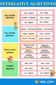 Superlative Adjectives Definition Rules Useful Examples Adjectives Grammar Superlative Adjectives Comparative Adjectives