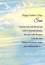 Children are waiting to surprise their fathers with lots of love. White Dove Silhouettes On Blue And Yellow Religious Father S Day Card For Son Ebay