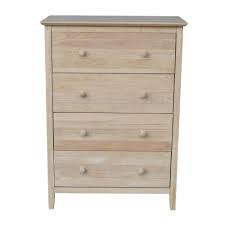 International Concepts Brooklyn 4 Drawer Unfinished Wood Chest Of Drawers Wood Chest Real Wood Furniture Furniture