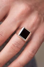 Black And Silver Mens Ring Black Stone Ring Mens Black Onyx Ring Onyx Ring Man Men Black Stone Ring Mens Signet Ring Mens Stone Ring Mens Silver Ring Stone Ring Onyx Ring Men Rings Jewelry Fashion
