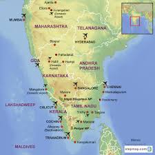 Karnataka has 14 national highways and 115 state highways with total length of 28,311 km. Jungle Maps Map Of Karnataka And Kerala