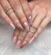It is a bold look that has gained popularity with celebrities. Chrome Nails Stiletto Nails Ombre Nails Wedding Nails Chrome Nails Stiletto Nails Stiletto Nails Designs