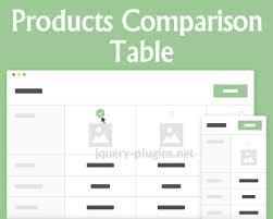 products comparison table with css and jquery jquery plugins