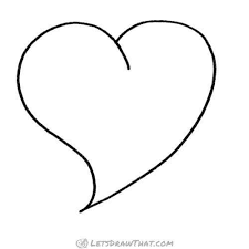 How To Draw A Nicely Curved Heart Including Shading Completed Pencil Outline Let S Draw That Easy Heart Drawings Heart Drawing Heart Pencil Drawing