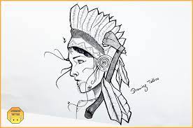 In this post, we will showcase 70 native american tattoo designs and try to explore the meanings of the tattoos. Drawing Tattoo Red Indian Girl Design Drawn On Paper By Facebook