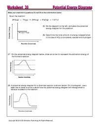 Potential Energy Diagrams Energy Measurements Essential Skills Worksheet 39