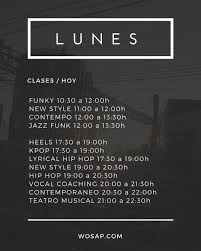 Manana Lunes Planazo Para Empezar Bien La Semana Asi Nos Gusta Empezar Los Lunes Sacale Tiempo Al Tiempo Y Vente A Baila Hip Hop Lyrics Jazz Funk Vocal Coach