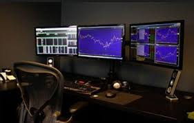 One Stand With Multiple Heads To Attach Monitors Too Trading Desk Online Stock Trading Forex Trading