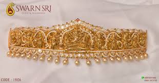 Lord Vishnu Vaddanam Made With Swarovski Zirconia Rubies Emeralds Pearls Swarnsri Gold Bridal Jewelry Collection Kids Gold Jewelry Gold Jewellery India