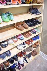 Organize accessories with shower curtain hooks. How To Make A Super Sized Shoe Rack On A Budget