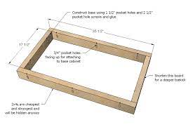 Building kitchen base cabinet carcass with super easy drawer method. Kitchen Cabinet Sink Base 36 Full Overlay Face Frame Ana White
