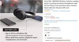 Maybe you would like to learn more about one of these? Sony S Best Anc Headphones Are 298 52 Off With A Free 25 Gift Card On Amazon