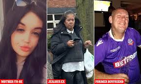 Jealous ex, 54, attacked her former boyfriend and a young mother-to-be, 22,  after seeing them leave hotel together and mistakenly thinking they were  together and he was the father