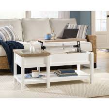You know this table is sturdy because the frame is built with the same arch construction as a bridge. South West Living White Natural Cottage Road Lift Top Coffee Table Reviews Temple Webster