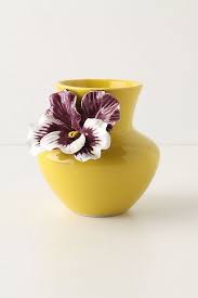 Spring Vase Anthropologie Knock Off Up To Date Interiors Pansies Eclectic Vases Flower Vases