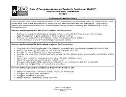Learn about biology staar with free interactive flashcards. Staar Performance Level Descriptors For Biology