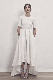 High Low Nordic Chic And Cool Wedding Dress With Pockets Carrie Bradshaw Would Wea Wedding Dress With Pockets Short Wedding Dress Simple Elegant Wedding Dress