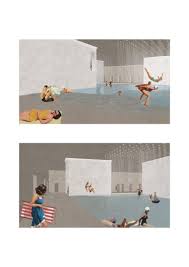 Tagus Baths Spaces Of Water And Light In Aterro Da Boavista Maria Morais Beta Architecture Collage Water Architecture Architecture Drawing