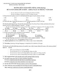 Sau khi hoàn thành bài thi môn ngữ văn vào lớp 10 thpt, các thí sinh tỉnh phú thọ ra về với tâm lý thoải mái. Ä'ap An Chinh Thá»©c Ä'á» Thi Tuyá»ƒn Sinh Lá»›p 10 Mon Anh Tphcm 2020 Ä'ap An Ä'á» Thi Tiáº¿ng Anh Vao Lá»›p 10 Tp Hcm NÄƒm 2020 Vndoc Com
