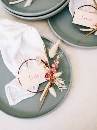 How to make a wedding seating chart with minimal tears. How To Make Mini Dried Floral Wreath Place Cards Diy With Video Lauren Saylor Stationery Interiors Design