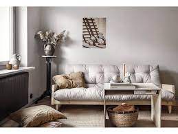 Karup Design Schlafcouch Indie Mit Holzstruktur Weiss Baumwollmix Sofa Sofa Design Sofa Bed