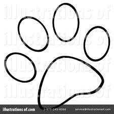 3 each planted a lily. Paw Prints Clipart 1097139 Illustration By Hit Toon