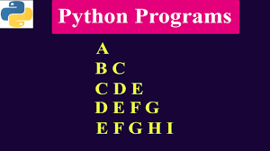 Kite is a free autocomplete for python developers. Alphabet Pattern Printing Alphabet In Right Triangle Shape Python Programs Youtube