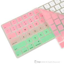 Apple Magic Keyboard Faded Ombre Series Pink Light Green Ultra Thin Soft Silicone Keyboard Cover Skin For Magic Keyboa Keyboard Cover Keyboard Decal Keyboard