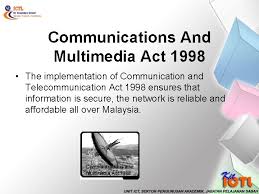 Akta komunikasi dan multimedia 1998. Lesson 15 Networks And The Internet At The