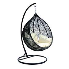 Birchtree egg swing hanging chair hammock wave with cushion rattan wicker eswr01. Bahama Outdoor Wicker Hanging Egg Chair With Stand