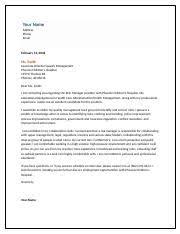 Be one page (fewer than 300 words in length) be brief: Cover Letter Healthcare Dear Hiring Manager I Was Interested In Joining Your Organization To Further My Experience And Utilize My Degree For A Health Course Hero