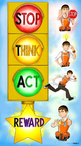Stop Think Act Reward Poster On Behance Acting Stop Sign Shape Poster