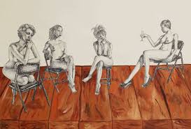 Serve it as a centerpiece in a big, beautiful mold or in individual ramekins. Dinner Party Drawing By Celeste Von Solms Saatchi Art
