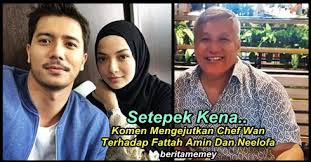 Peminat kata neelofa dengan raja muda selangor punca lofattah retak youtube. Setepek Kena Ini Komen Mengejutkan Chef Wan Yang Loya Dengan Fattah Amin Dan Neelofa Trending Now