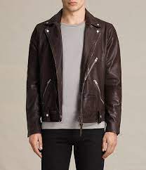 Allsaints Muir Leather Biker Jacket Leather Jacket Style Leather Jacket Leather Jacket Men