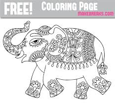 Free Patterned Elephant Coloring Page Make Breaks Elephant Coloring Page Elephant Colouring Pictures Indian Elephant Drawing