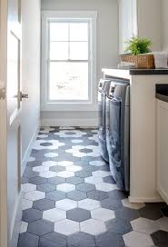 Black And White Decorating Laundry Room With Black And White Pattern Tile Floors Patterned Floor Tiles Kitchen Floor Tile White Laundry Rooms