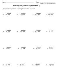 long division math lesson plans worksheets reviewed by teachers