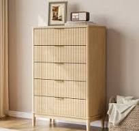 Linsy Home Fluted Tall Dressers for Bedroom