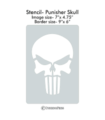 You can use an airbrush on your stencil to make the skull appear more real and ghostly, suitable for the present occasion. Xl Stencil Punisher Skull Buy Online In Angola At Angola Desertcart Com Productid 38469480